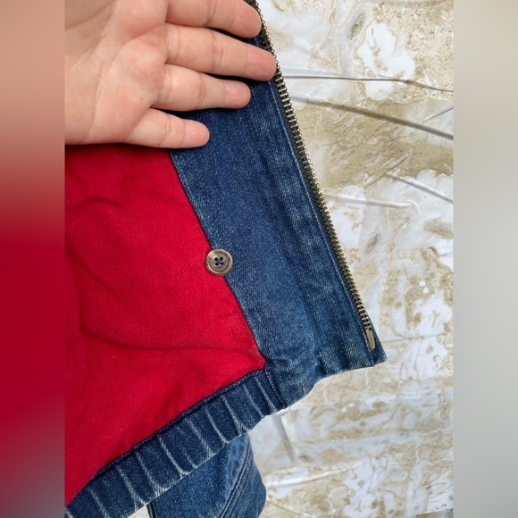 Ralph Lauren Vintage Velvet‑Lined Denim Jacket XL, Classic Trucker Style - Picture 13 of 15